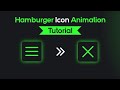 Create a Hamburger Icon using HTML & CSS only