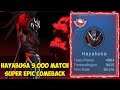 HAYABUSA 9K match Sanggup epic comeback walau dilock natalia/eudora/kadita - tutorial mobile legends