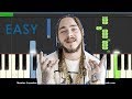 Post Malone Better Now Easy Piano Tutorial - How To Play