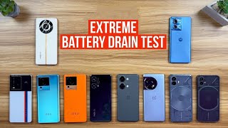 Extreme Battery Drain Test !Ultimate Flagship Phone Battery DRAIN Test! - 2023