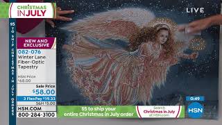 Winter Lane Guardian Angel FiberOptic Christmas Tapestry