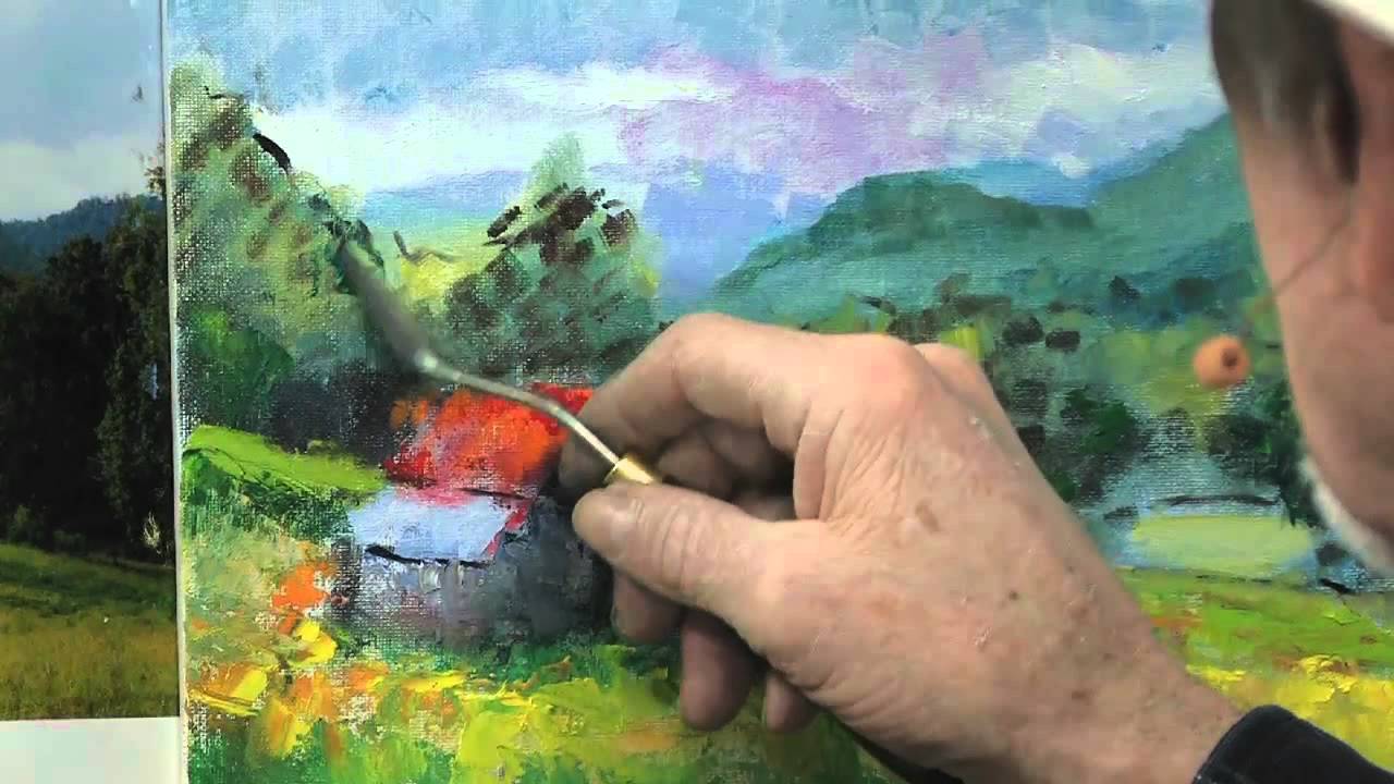 How To Use A Palette Knife In Oil Painting - YouTube