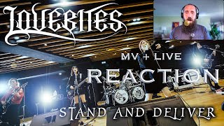 LOVEBITES -STAND AND DELIVER (shoot em down) MV + LIVE - REACTION