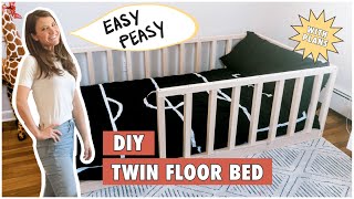 Twin Floor Bed With Rails | How To Build A House Bed For A Toddler | How To Build A HouseBed Frame