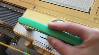 Brother KH800 Knitting Machine Punch Card Demonstration