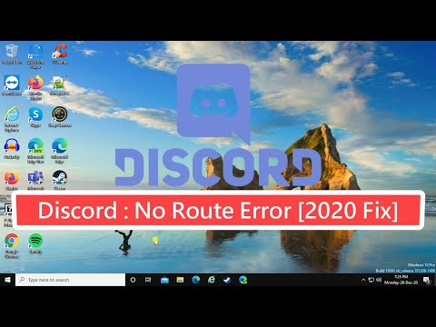 Discord : No Route Error [2020 Fix]