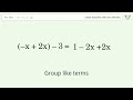 Solve -3-x=1-2x: Linear Equation Video Solution | Tiger Algebra