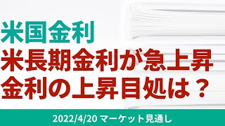 【米国金利】米国長期金利が急上昇。金利の上限目処は？【4/20 マーケット見通し】