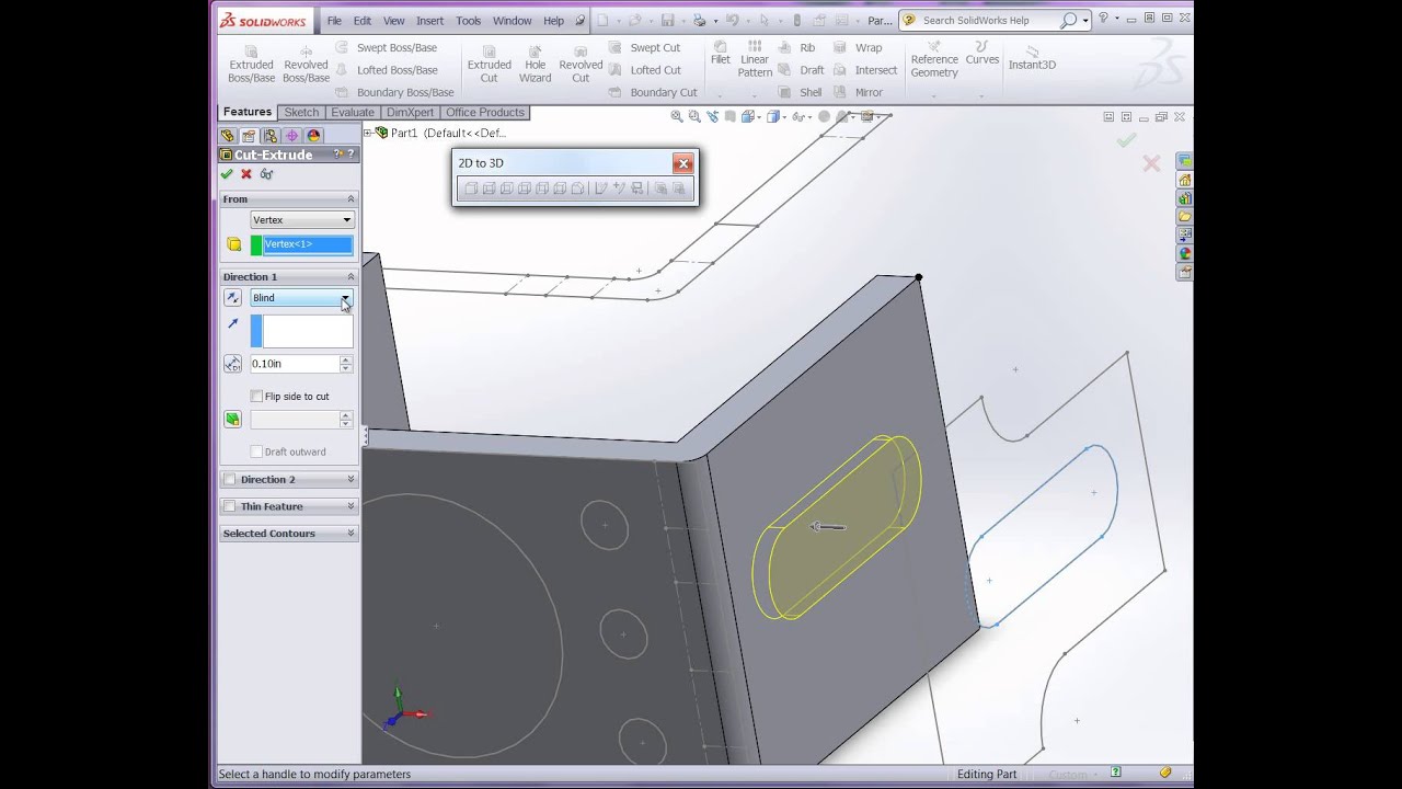 Convert A 2D DWG To SolidWorks 3D Model - YouTube