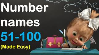 Number Names 51-100, Number names, Counting and Spelling