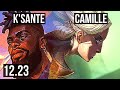 K'SANTE vs CAMILLE (TOP) | Rank 4 K'Sante, 8 solo kills, 13/3/22 | TR Grandmaster | 12.23