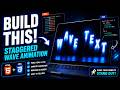 Build an Amazing Staggered Wave Text Animation with HTML & CSS | Modern Text Effects Tutorial
