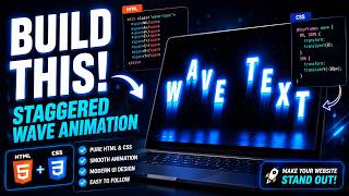 Build an Amazing Staggered Wave Text Animation with HTML & CSS | Modern Text Effects Tutorial