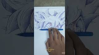 Drawing with pen | Son Goku | Goku mastered ultra instinct | Dragon Ball super |