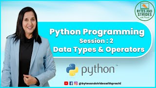 👉 Python programming Session 2 | Data Types and Operators | #PythonProgramming #Programming