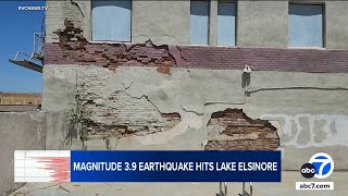 3.9 earthquake, aftershock damages Lake Elsinore building