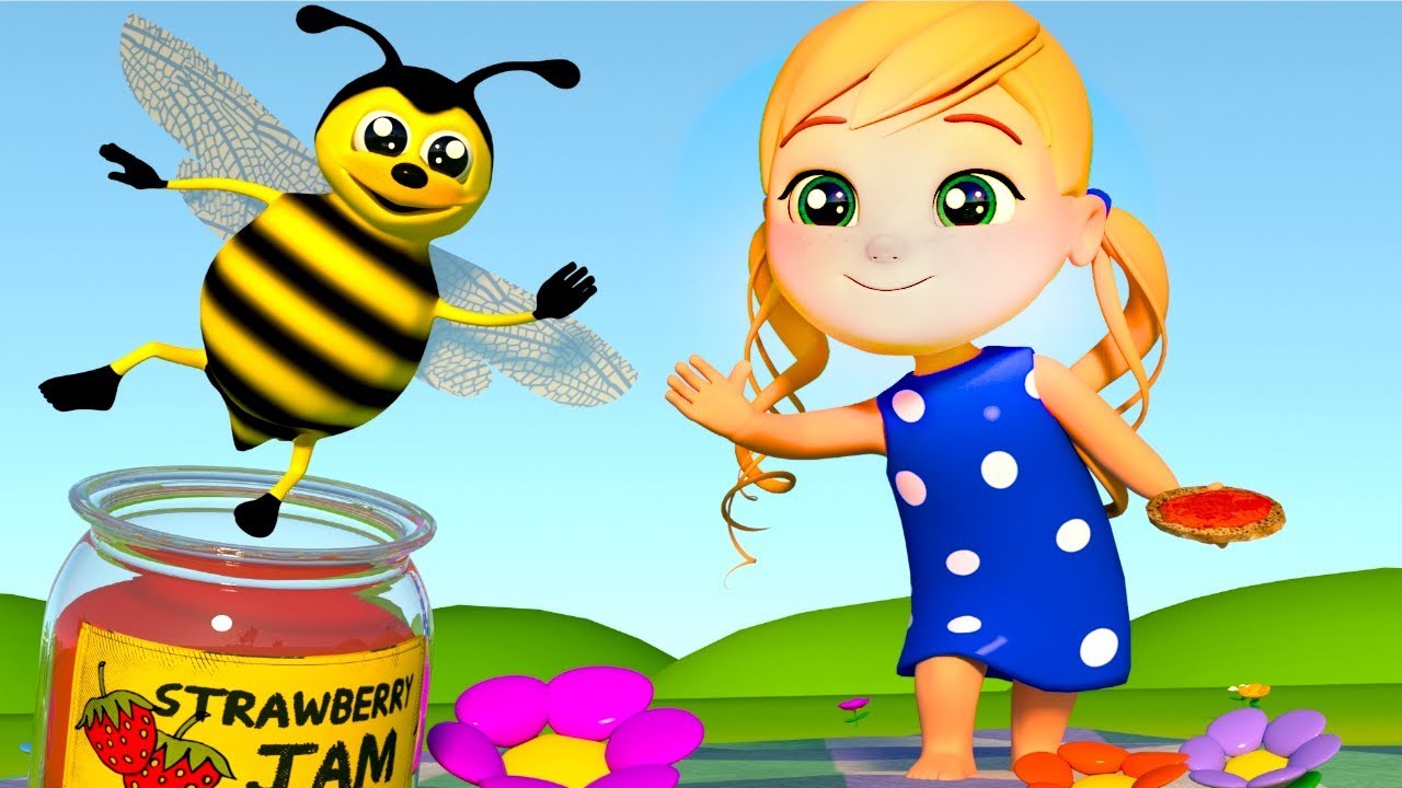 Baby Bumble Bee Nursery Rhyme Captions Feature