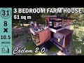 3 Bedroom Elevated Modern Bahay Kubo | 56sqm 3 Bedroom Small house Design 8x9.5meters