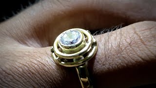 how to make a ring from brass -ring with zircon gems   - homemade jewelry