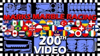 Amazing Marble Race Algodoo - My 200th Video Special