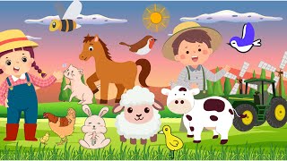 les Animaux de la Ferme Chanson pour Enfants | Les Sons des Animaux à la Ferme #animaux #comptines