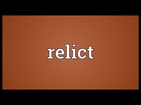 What is meant by relict?