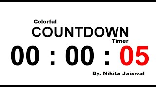 Colorful Count Down Timer project in C/C++ -Language by Nikita Jaiswal | TIH