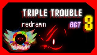 TRIPLE TROUBLE REDRAWN with silly visualizers || Sonic.exe Redrawn v2