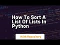 how to sort a list of lists in python