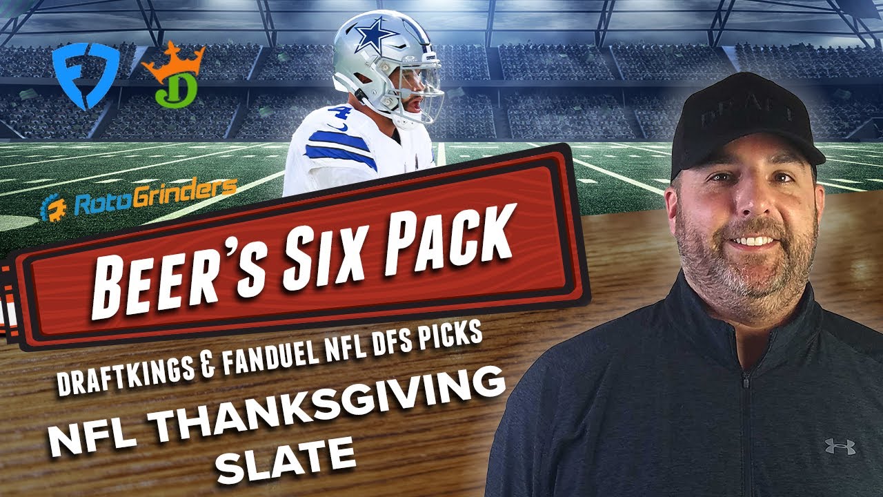 DRAFTKINGS & FANDUEL NFL PICKS THANKSGIVING - DFS 6 PACK - YouTube