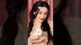 dilraba dilmurat playing with rabbit🐇🐰 #shorts