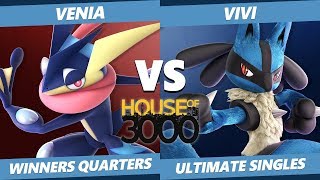 Xeno 202 Winners Quarters - Venia (Greninja) Vs. Vivi (Lucario) Smash Ultimate - SSBU