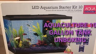 Aquaculture 10 gallon led aquarium kit unboxing