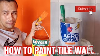 how to paint tile wall