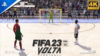 MESSI vs RONALDO - FIFA 23 Volta Fútbol - Argentina vs Portugal | Juego de fútbol sala PS5 [4K60]