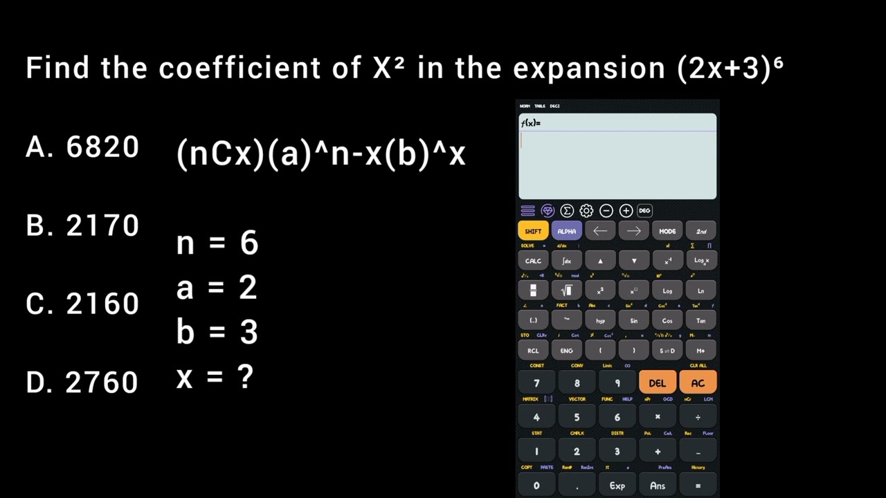 Solve Binomial Expansion Easily Using Calculator Method And Tricks 🥵 ...