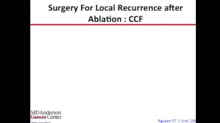 Management of Locally Recurrent Kidney Cancer after Definitive Treatment Jose A. Karam, MD