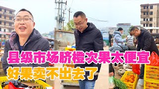 来菜市场卖脐橙，被次果低廉的价格影响了销量【初心园红玲】#原创视频 #摆摊 #人生感悟#初心园 #初心园红玲 #正能量 #优质农产品 #农村生活