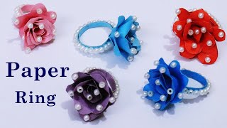 How to make beautiful Rose Ring / How to make paper things /DIY paper rose ring / Paper craft easy