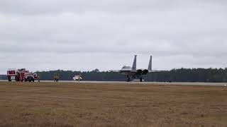 F-15 Eagle testing BAK-12 Aircraft Arresting System