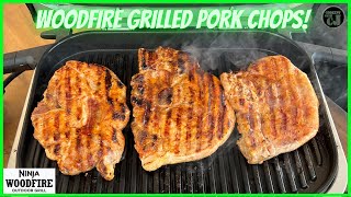 NINJA WOODFIRE GRILLED PORK CHOPS!