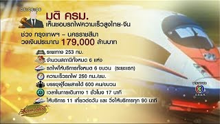 ครม.อนุมัติสร้างรถไฟความเร็วสูง กทม.-โคราช วงเงิน 1.79 แสนล้านบาท