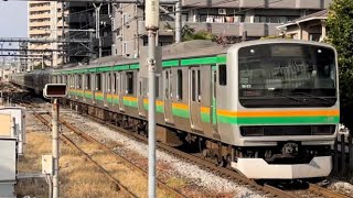 激ぱな上尾駅に高速入線するE231-1000の15両（2022.12.11.13:27）