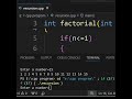Using Recursion find factorial of entered number program of C++ language  #coding #programming #cpp