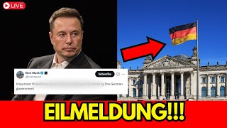 🚨VOR 3 MINUTEN!!! Elon Musks LETZTE schockierende Botschaft an die deutsche Regierung!!!