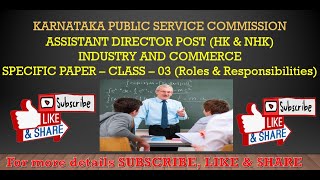 ROLES \u0026 RESPONSIBILITIES OF ASSISTANT DIRECTOR   KARNATAKA PUBLIC SERVICE COMMISSION