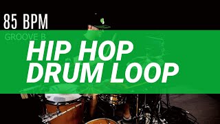 Hip hop drum loop 85 BPM // The Hybrid Drummer