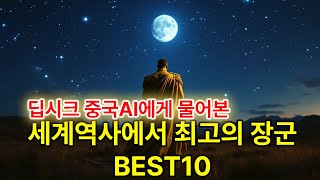 딥시크AI 질문 세계장군의 순위 BEST 10위 #history #전쟁역사 #장군순위