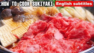 美味しい和牛ですきやき鍋パしたらお肉がとろけて幸せ過ぎた♪ Japan's Best food!! Japanese Wagyu beef SUKIYAKI