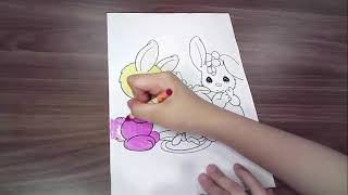 colorindo comigo! pratique pintar coelho parte 2